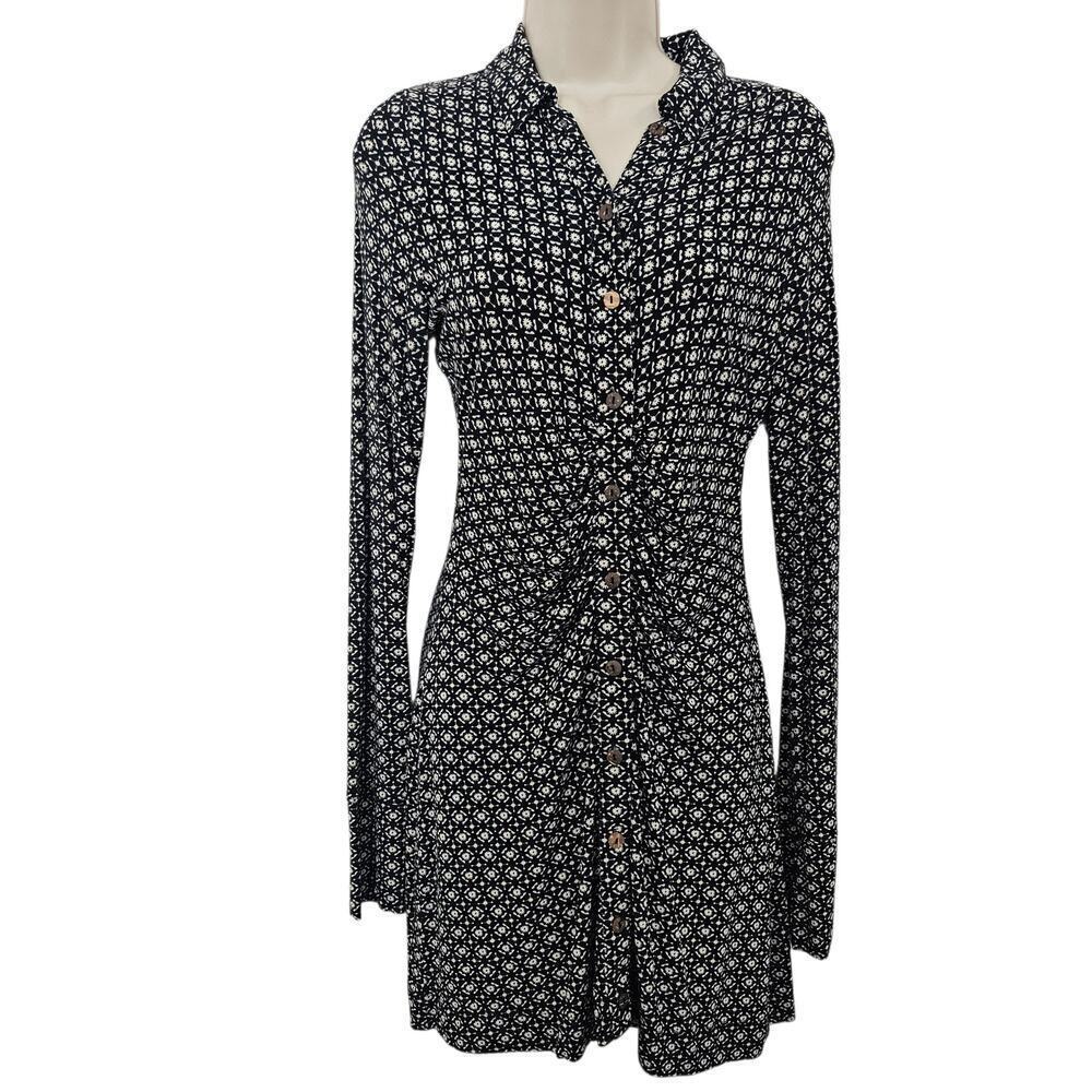 FREE PEOPLE Shayla Mini Dress Black White Size S
